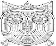 Printable zen anti stress adult mask  coloring pages